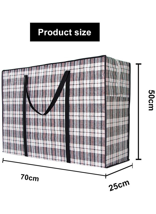 DUNISO 6 Pcs Laundry Bag，Heavy Duty Storage Bags,Reusable Strong Clothes Storage Bags,Super Sturdy And Durable, Waterproof And Moisture-Proof,Large Laundry bags with Zips Storage Bags Best for Moving House Clothing & Wardrobe Storage Packing,70*50*25cm  - Image 3