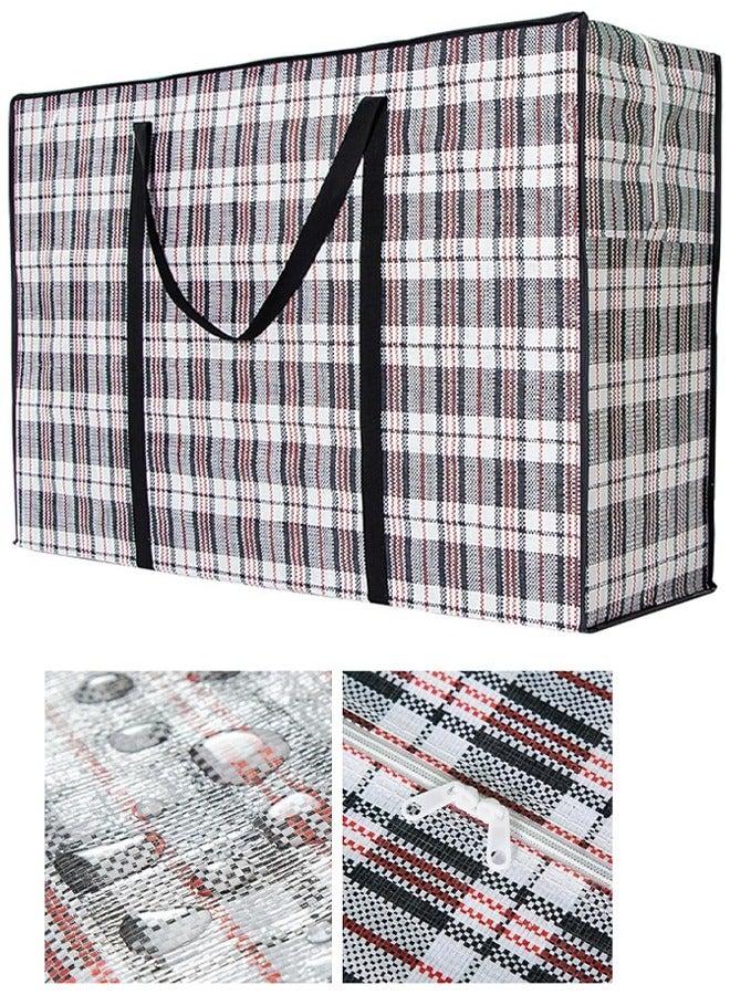 DUNISO 6 Pcs Laundry Bag，Heavy Duty Storage Bags,Reusable Strong Clothes Storage Bags,Super Sturdy And Durable, Waterproof And Moisture-Proof,Large Laundry bags with Zips Storage Bags Best for Moving House Clothing & Wardrobe Storage Packing,70*50*25cm  - Image 4