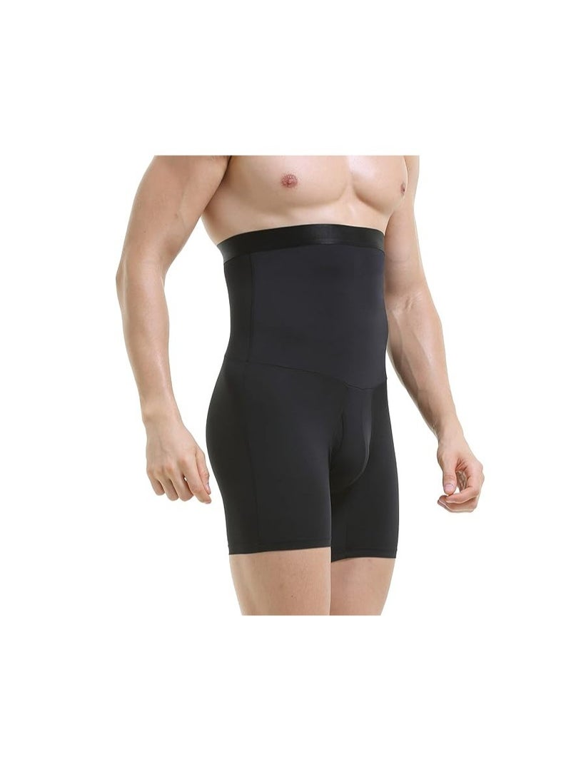 Excefore Men Tummy Control Shorts, High Waist Underwear Slimming Shapewear Body Shaper Leg Boxer Briefs, L  - Image 1