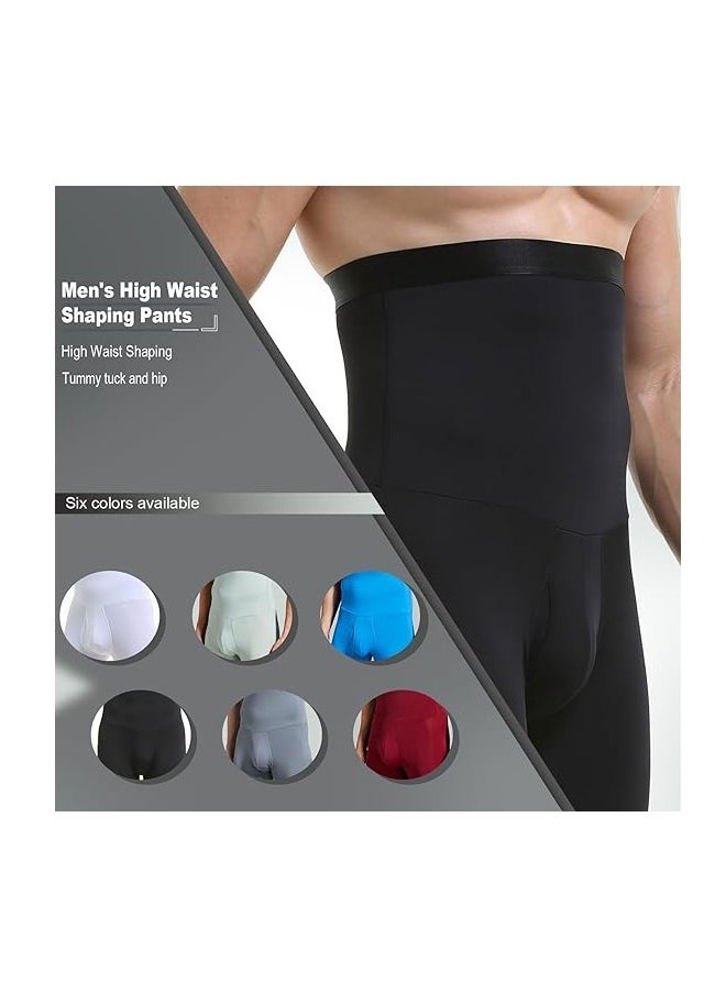 Excefore Men Tummy Control Shorts, High Waist Underwear Slimming Shapewear Body Shaper Leg Boxer Briefs, L  - Image 4