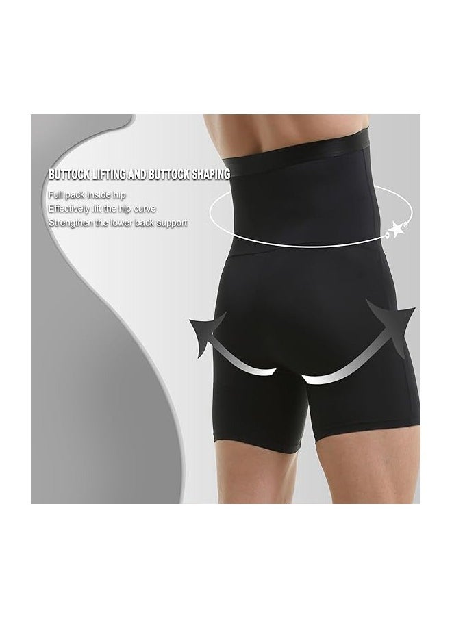 Excefore Men Tummy Control Shorts, High Waist Underwear Slimming Shapewear Body Shaper Leg Boxer Briefs, L  - Image 5