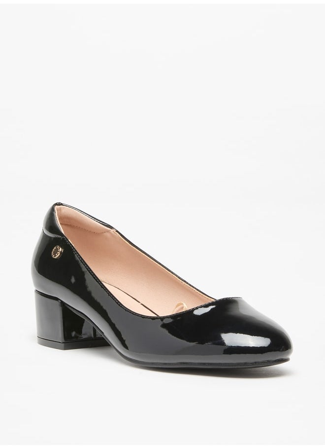 Flora Bella By Shoexpress - Women's Solid Slip-On Pumps with Block Heels - Image 1