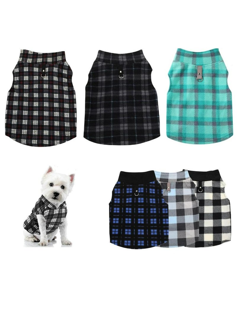 Oasisgalore 6Pcs Pet Clothes Dogs Cats Sweater Warmth Fleece Traction Buckles Puppy Clothes Pet Supplies  - Image 1