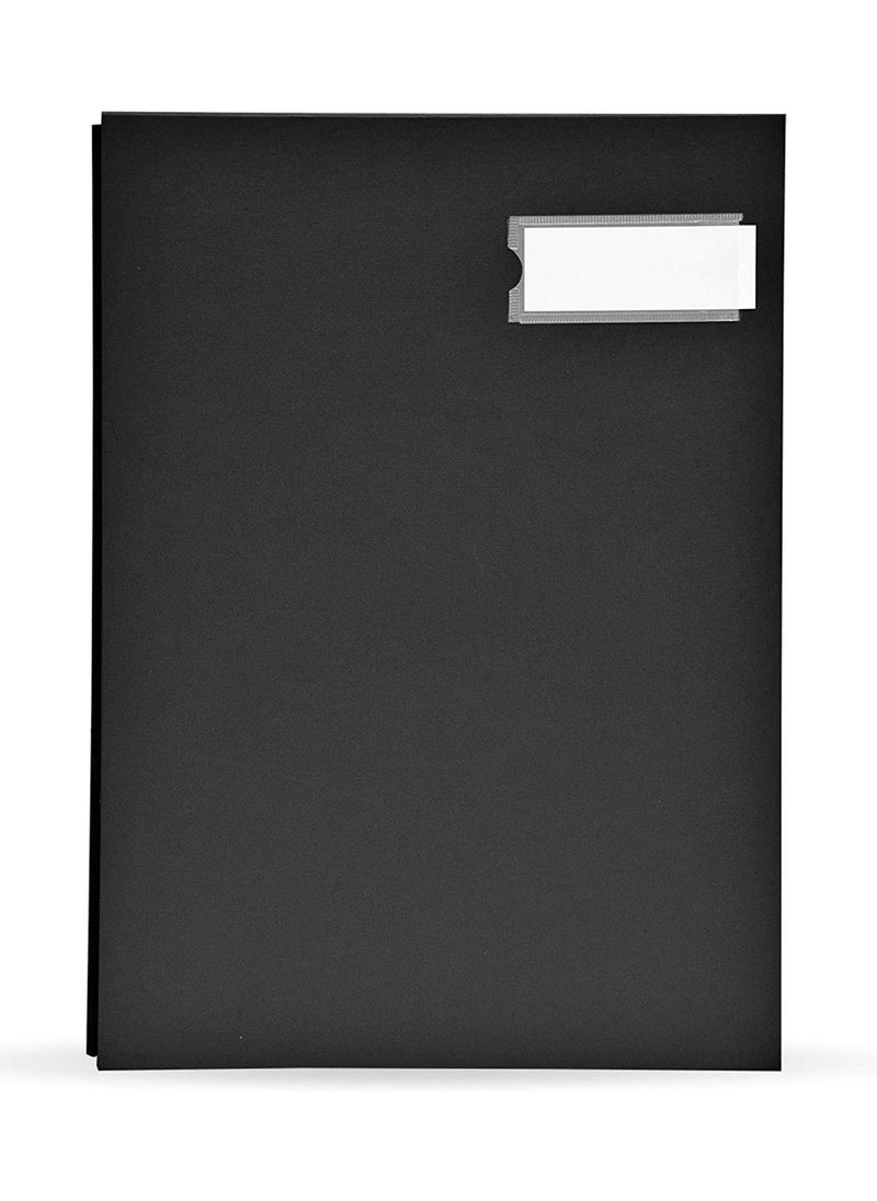 FIS FIS Signature Book, PP Material Cover, 20 Sheets, Black Color, 240 x 340 mm - FSCL20PPBK  - Image 1
