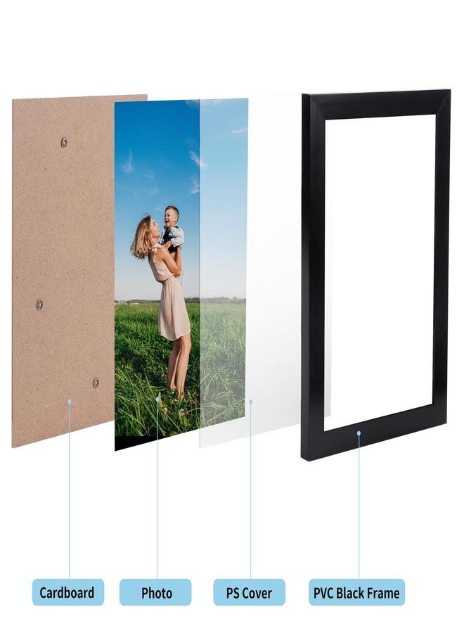 WIFTREY 18 Pack Assorted Picture Frames, Collage Photo frame set, Wall Decor Gallery for Mounting or Tabletop Display, Multi Sizes Including 6pcs 4x6, 6pcs 5x7, 4pcs 8x10, 2pcs 11x14, Black - Image 3