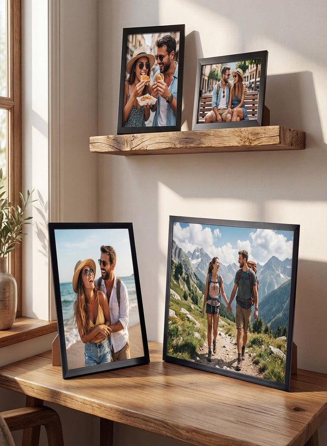WIFTREY 18 Pack Assorted Picture Frames, Collage Photo frame set, Wall Decor Gallery for Mounting or Tabletop Display, Multi Sizes Including 6pcs 4x6, 6pcs 5x7, 4pcs 8x10, 2pcs 11x14, Black - Image 5