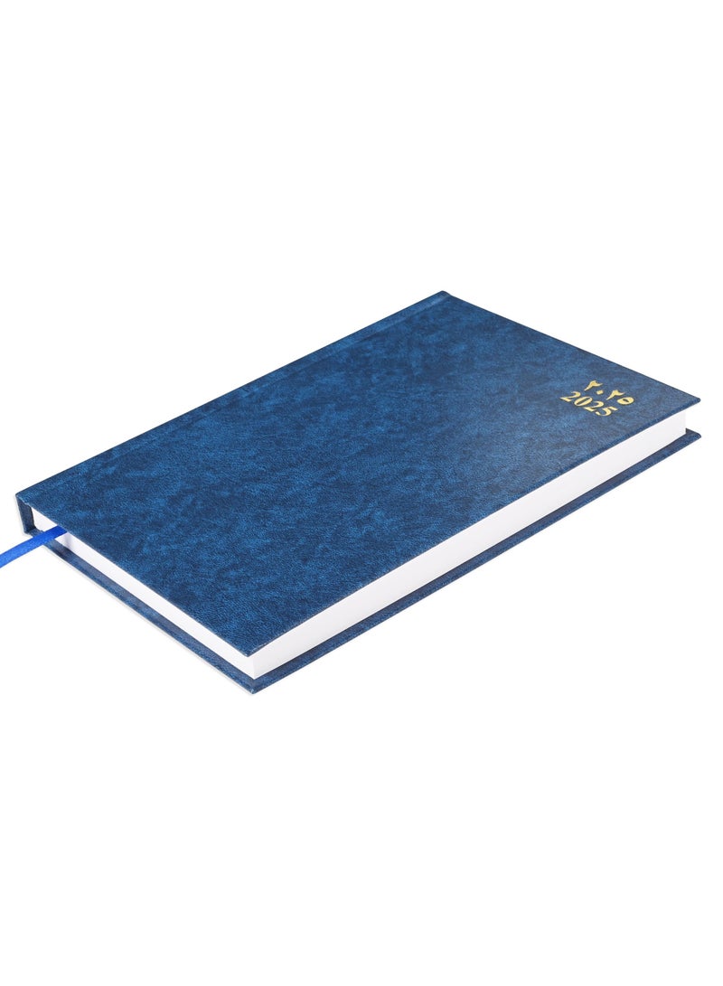 FIS Fis 2025 A5 Diary,Vinyl,  (Arabic/English)  Hard Cover Blue -FSDI21AE25BL  - Image 1