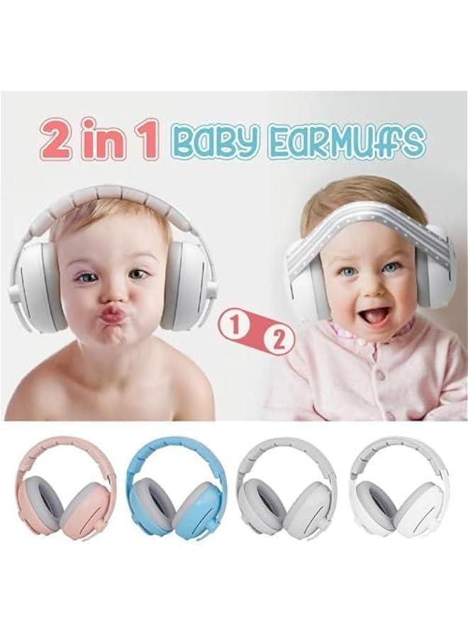 Baby Ear Defender for Babies and Toddlers up to 36 Months,Noise Reduction Earmuffs,Soft Adjustable Headband Toddlers,Comfortable Kids Headphones Against Hearing Damage Improve Sleep - Image 2