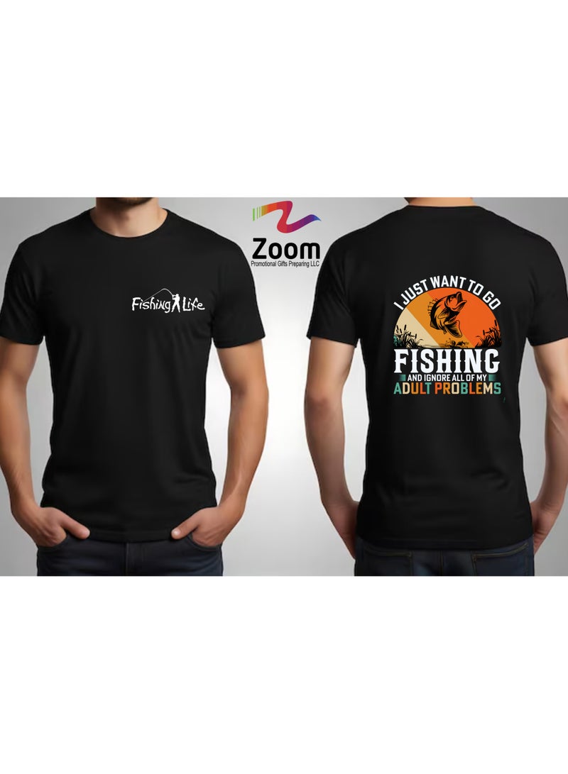 ZOOM I WANT TO GO FISHING T-SHIRT