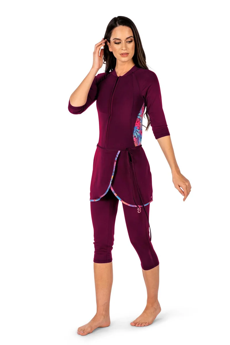 COEGA SUNWEAR  COEGA Swim Wrap Ladies SzL -  Purple Tropical for Women | Best Price UAE