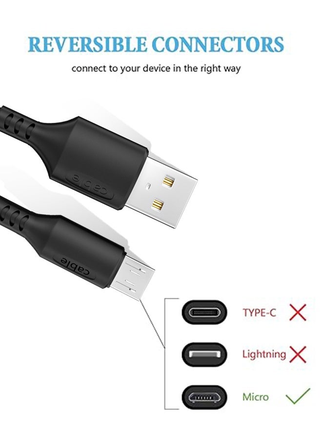 An Micro USB Cable, Sync Charge USB Data, 1.2M Cable Compatible MicroUSB Devices - Black - Image 2