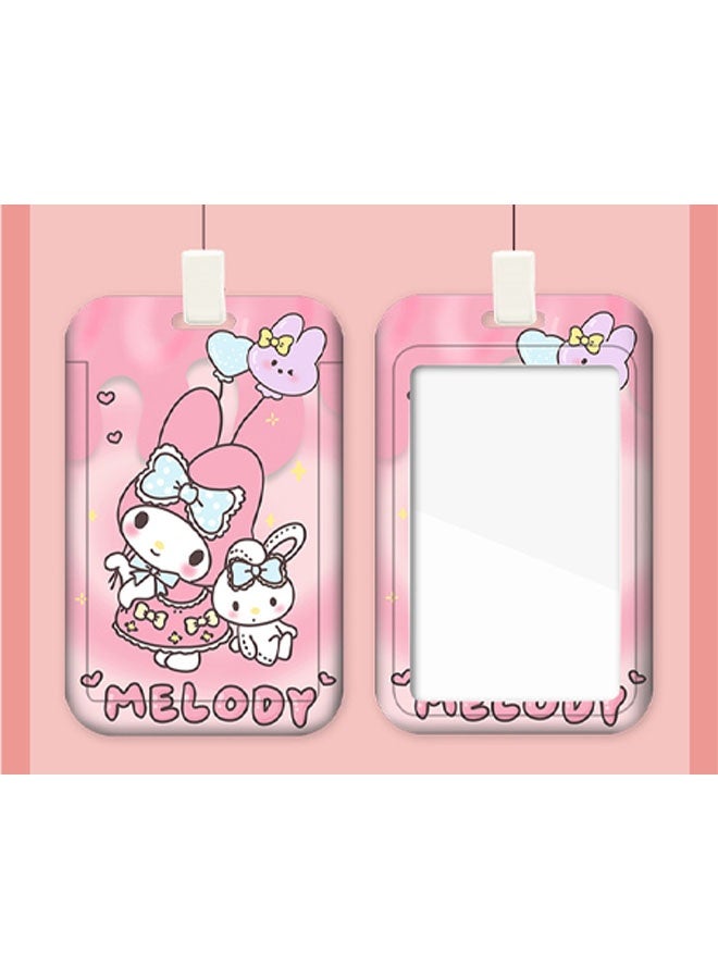 Sanrio My Melody and Kuromi Lanyard Set with ID Badge Holders and Removable Charms | Keychain for Office, Staff, Students - Image 2