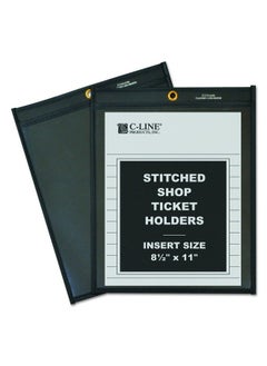C-Line Shop Ticket Holders Stitched One Side Clear 81 2" X 11" Box Of 25 (45911)  - Image 2