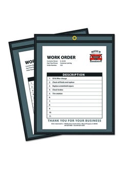 C-Line Shop Ticket Holders Stitched One Side Clear 81 2" X 11" Box Of 25 (45911)  - Image 3