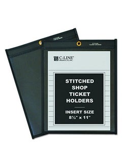 C-Line Shop Ticket Holders Stitched One Side Clear 81 2" X 11" Box Of 25 (45911)  - Image 1