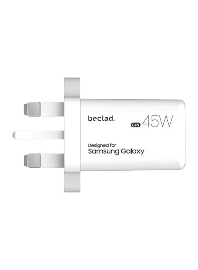 مكسو رأس شاحن beclad GaN سريع بقدرة 45 واط بمنفذ USB-C – أبيض صغير الحجم - Image 2