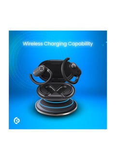 Powerology Air Conduction ENC TWS Earbuds with Digital Display / Stereo type / Bluetooth Version 5.3 / 10m Wireless range / Immersive Hi-Fi Audio / Open - Ear Wireless / Black  - Image 5
