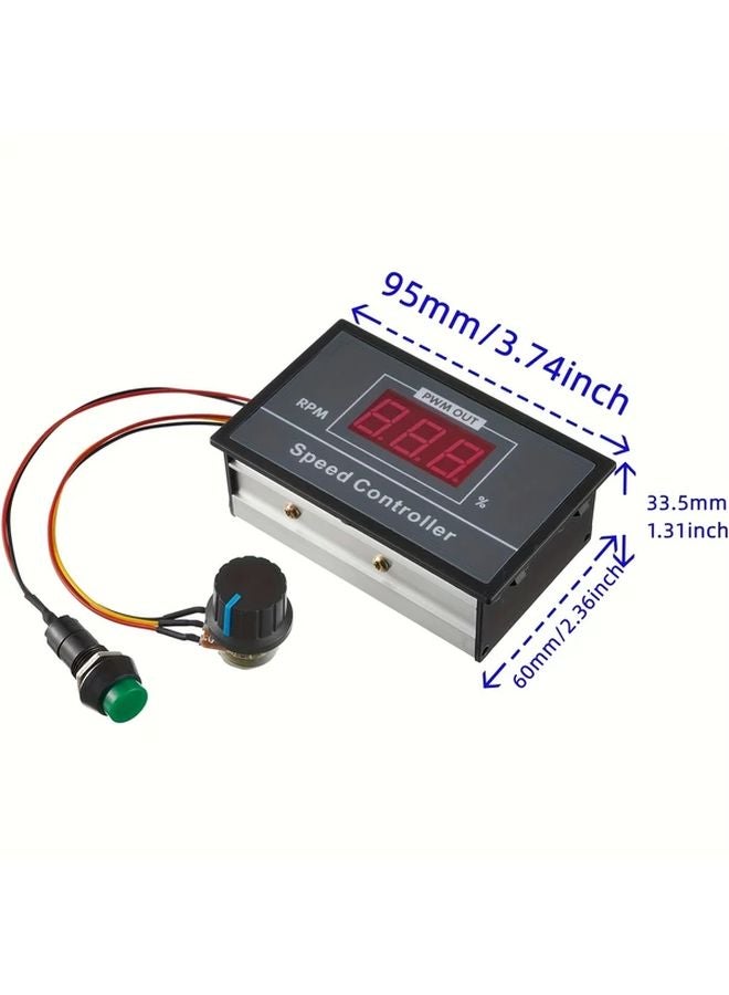 30A متحكم سرعة محرك التيار المستمر PWM 6-60 فولت بشاشة رقمية LED 1 قطعة - Image 1