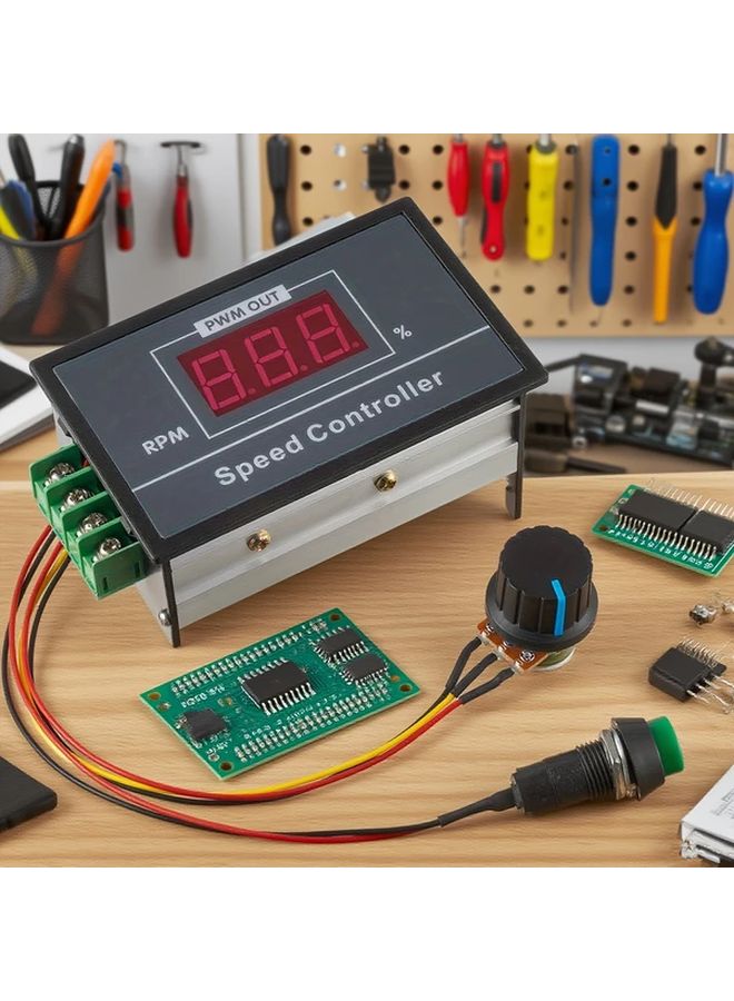 30A متحكم سرعة محرك التيار المستمر PWM 6-60 فولت بشاشة رقمية LED 1 قطعة - Image 2