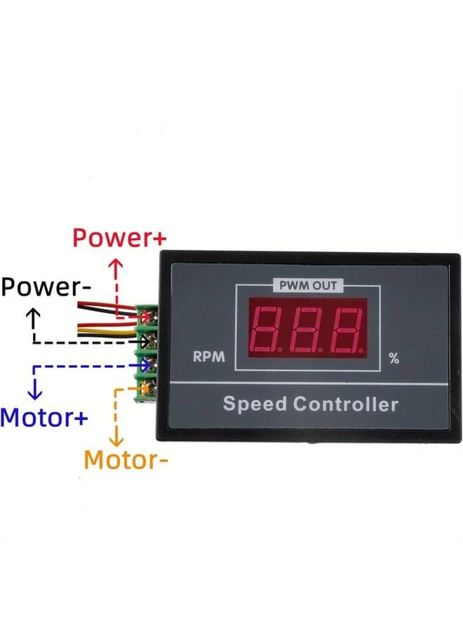 30A متحكم سرعة محرك التيار المستمر PWM 6-60 فولت بشاشة رقمية LED 1 قطعة - Image 4