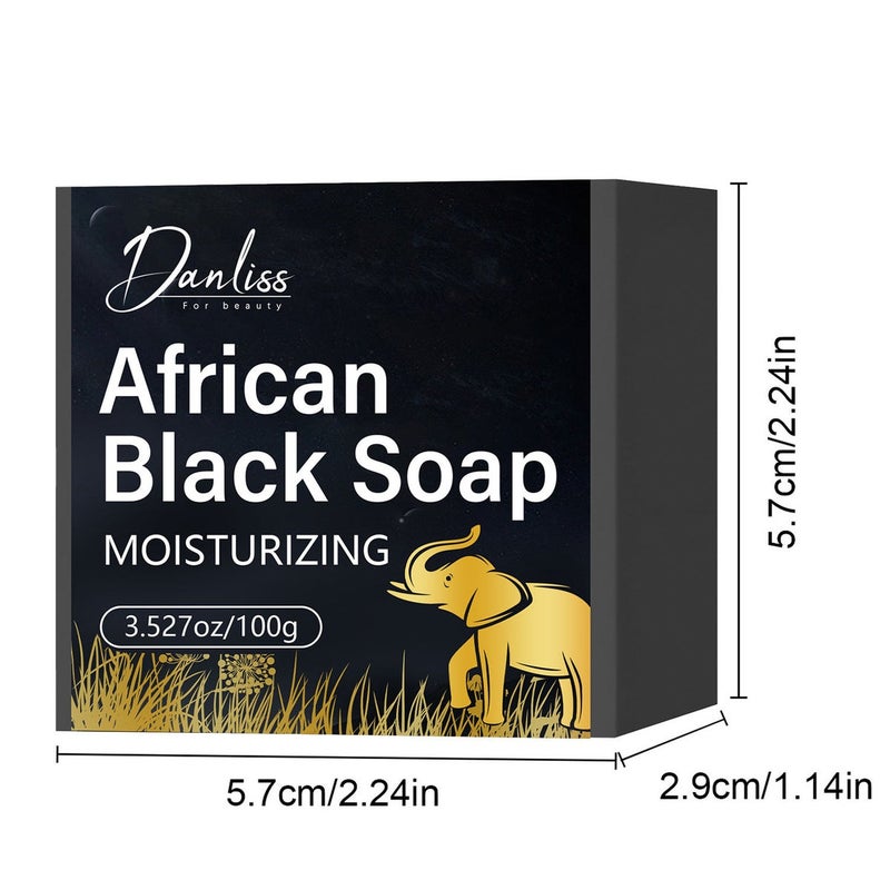 danliss African Black Soap with Vitamin E and Batana Oil - Refreshing, Moisturizing, Gentle on  Skin - Image 4