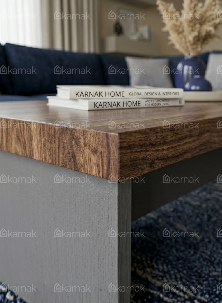 Karnak Modern Bartlett Coffee Table | Compact Console Table | Concrete Centre Table | Rectangular Tables for Home Office & Living Room Furniture - Image 3