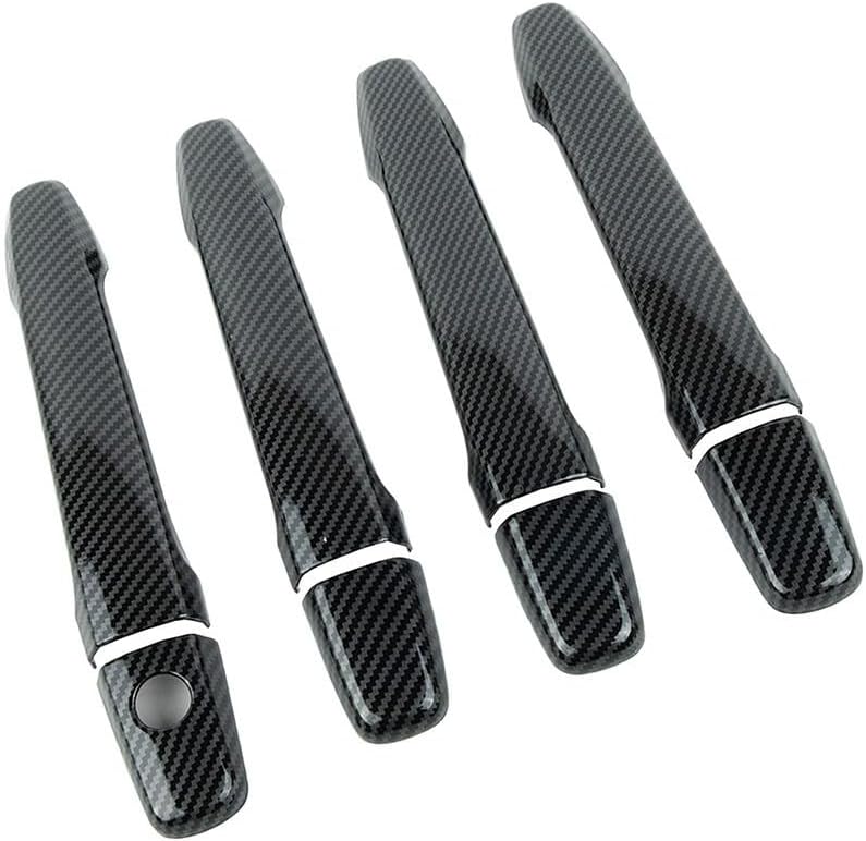 Carbon Fiber Style Door Handle Covers for Mitsubishi Lancer EX Evolution X (2008–2017), 4 Piece ABS Trim Set, Left Hand Drive Only, Easy Peel and Stick Installation - Image 3