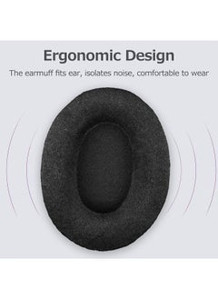 Generic Headphone Cover, High Quality Headrest Replacement Breathable Ear Pads with Kingston HyperX Cloud II/III (Black) Earmuffs, HyperX Cloud 2/3 Ear Pads  - Image 2