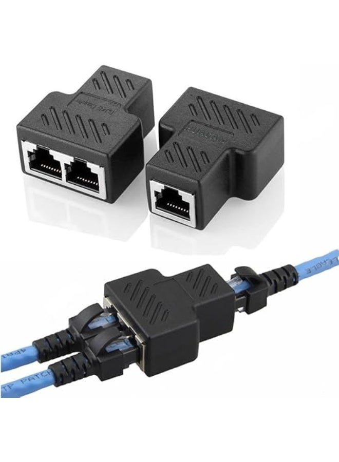 موزع شبكة محلية RJ45 1 إلى 2 – محول LAN لتقسيم كابل الإيثرنت، أداء مستقر وجودة عالية - Image 1