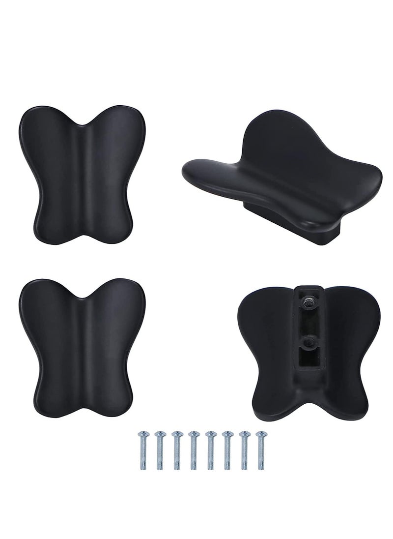 SYOSI - Cabinet Knobs Drawer Dresser Pulls Animal Hardware Alloy Handles Furniture Cupboard Wardrobe Door Handle Butterfly 4 Pcs Black - Image 1