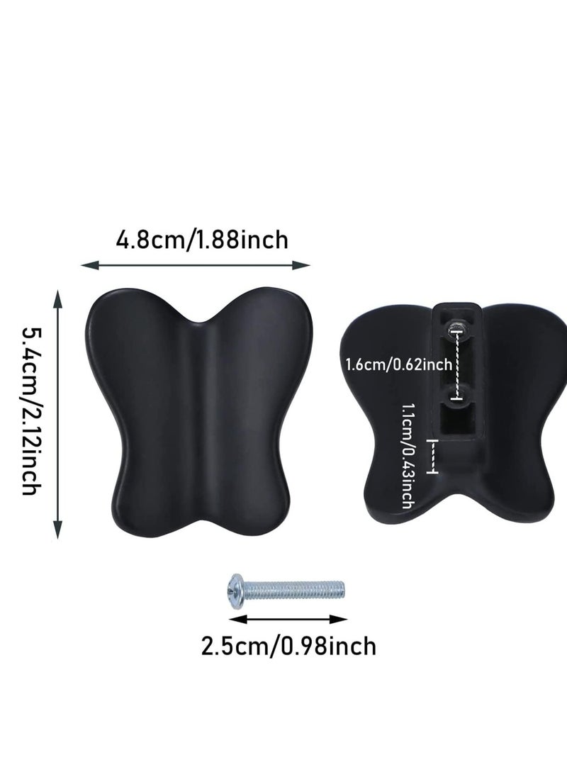 SYOSI - Cabinet Knobs Drawer Dresser Pulls Animal Hardware Alloy Handles Furniture Cupboard Wardrobe Door Handle Butterfly 4 Pcs Black - Image 1