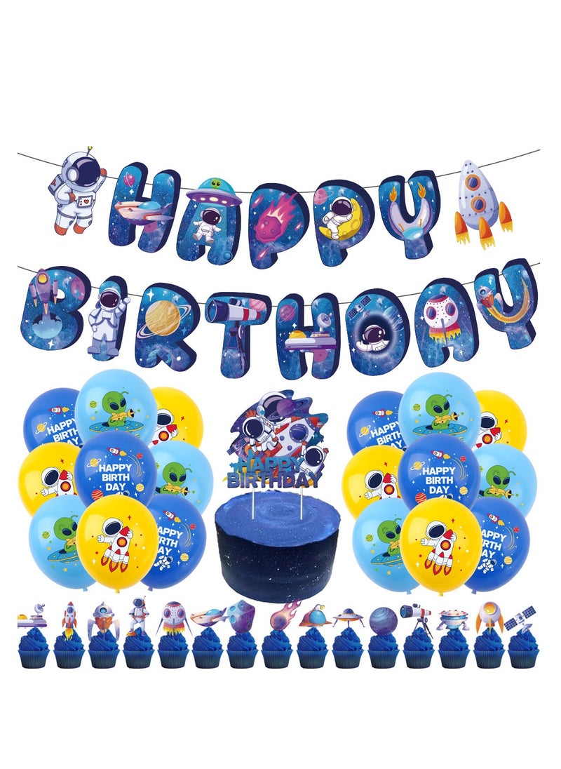 xppier Astronaut Theme Birthday Decorations for Children's Birthday Supplies  - Image 3