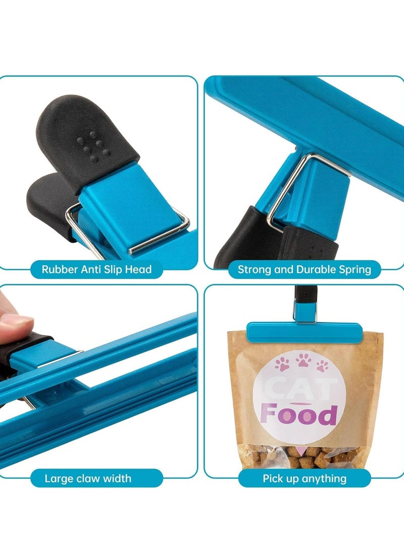 Oasisgalore - 8 Pack Assorted Sizes,Colors Chip Clips, Wide Open Food Bag Clips with Airtight Seal (4 Large, 4 Small) - Image 1