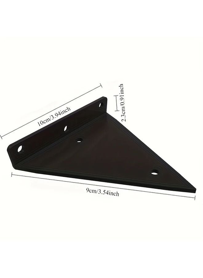 1PC Black Invisible Floating Shelf Bracket Heavy Duty Triangular Metal Wall Mount Support - Image 4