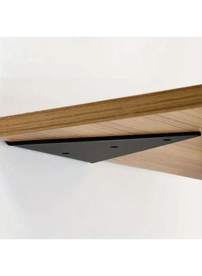 1PC Black Invisible Floating Shelf Bracket Heavy Duty Triangular Metal Wall Mount Support - Image 5