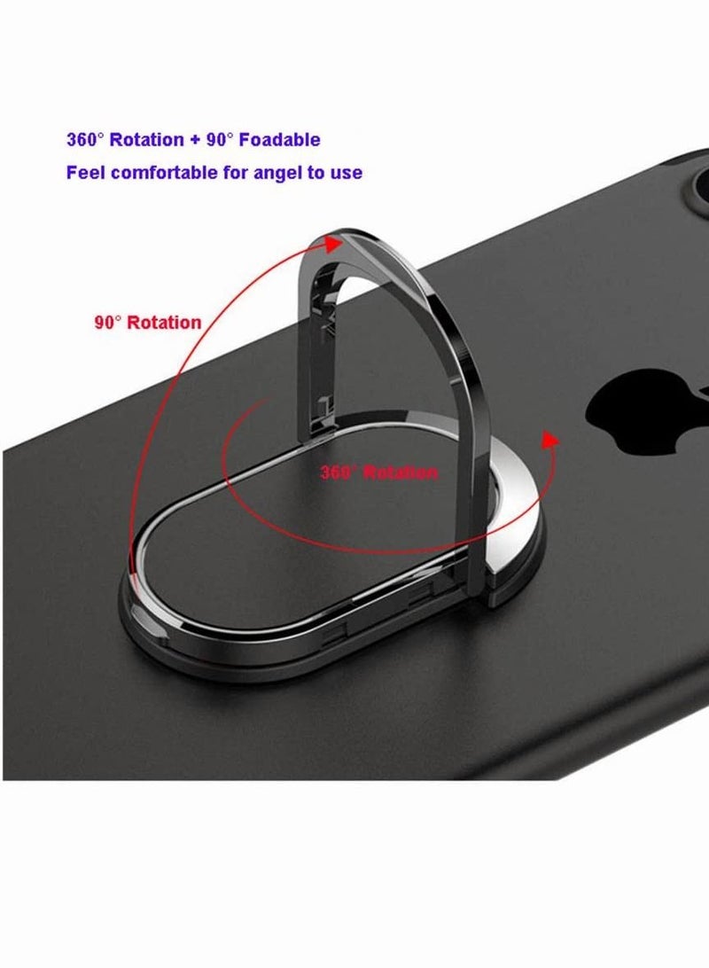 سيوسي حامل حلقي للهاتف ، SYOSI 360 قابل للتعديل حلقة للهاتف المحمول ، حلقة عالمية للهاتف الخلوي بقبضة إصبع ، حامل حلقي من سبائك الزنك لجميع الهواتف الذكية ، متوافق مع حامل السيارة المغناطيسي ، أسود - Image 4