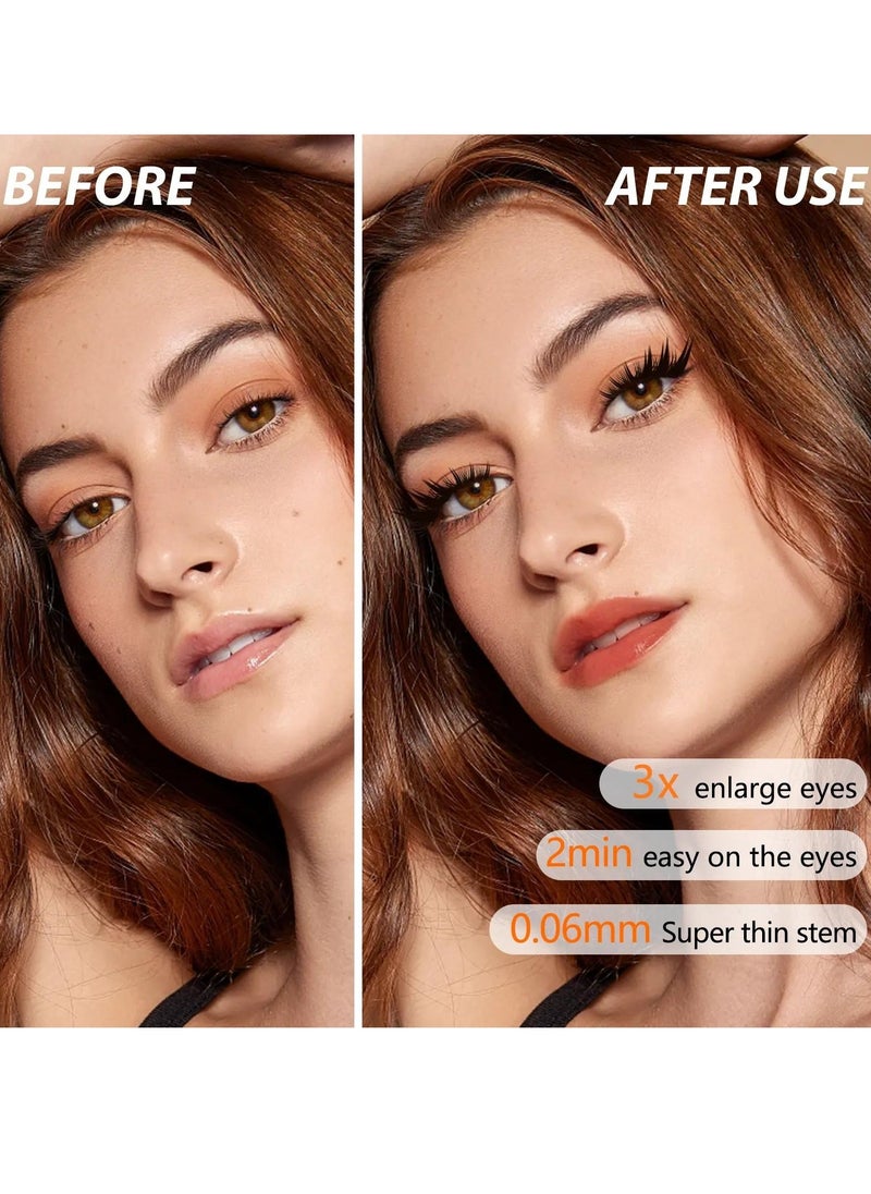 ZODENIS - 120Pcs Lashes Cluster DIY Lash Extension Kit Fox Series 9-16mm Mix Individual Lashes Fox Eye Lashes Natural Look Cluster Lashes C Curl Wispy False Eyelashes Lashes Kit - Image 1