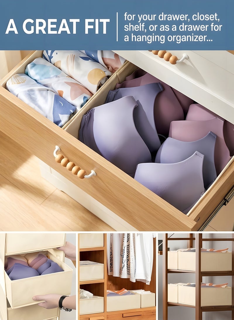 Beauenty Drawer Organizer Clothes, 12 Pack Dresser Organizer Bins for Nursery, Closet Organization and Storage Dividers for Clothing, Baby Clothes, Underwears, Socks (12) - Image 4