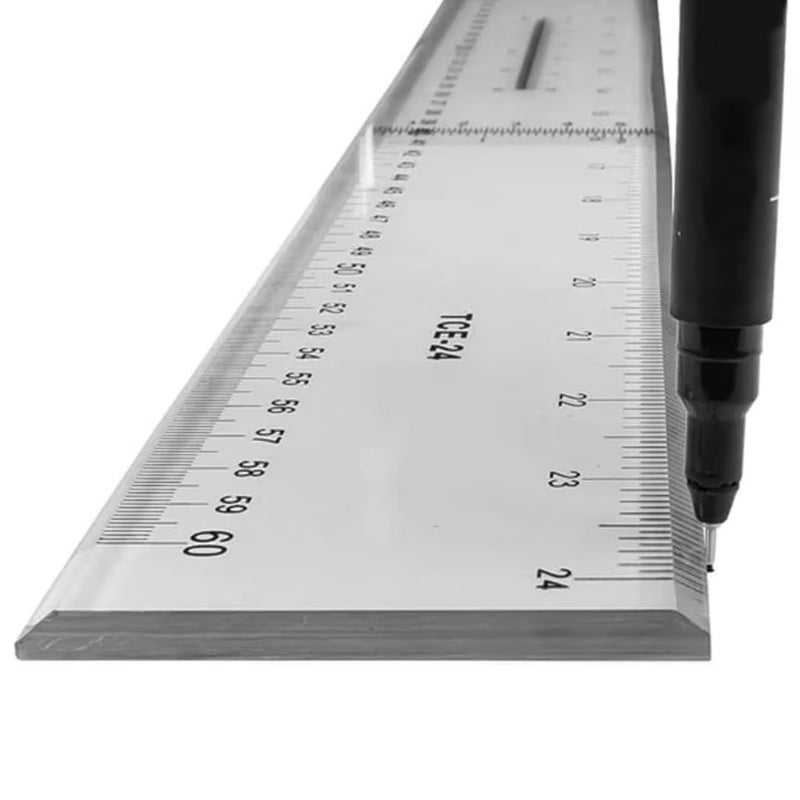 Pacific Arc 24 Inch T Square, Traditional Acrylic Graduated in Inch and Metric, Detachable Head - Image 5