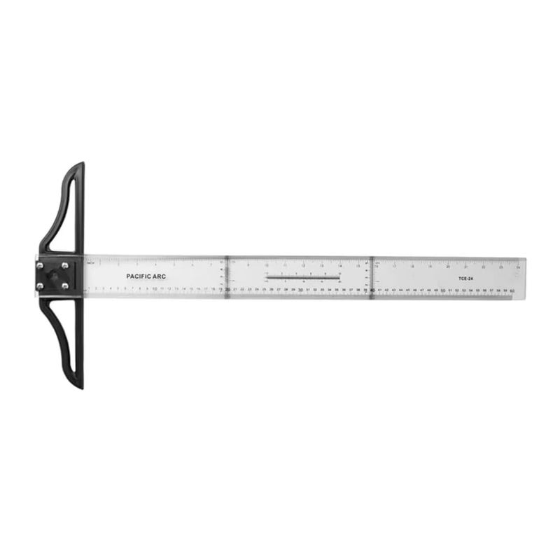 Pacific Arc 24 Inch T Square, Traditional Acrylic Graduated in Inch and Metric, Detachable Head - Image 2