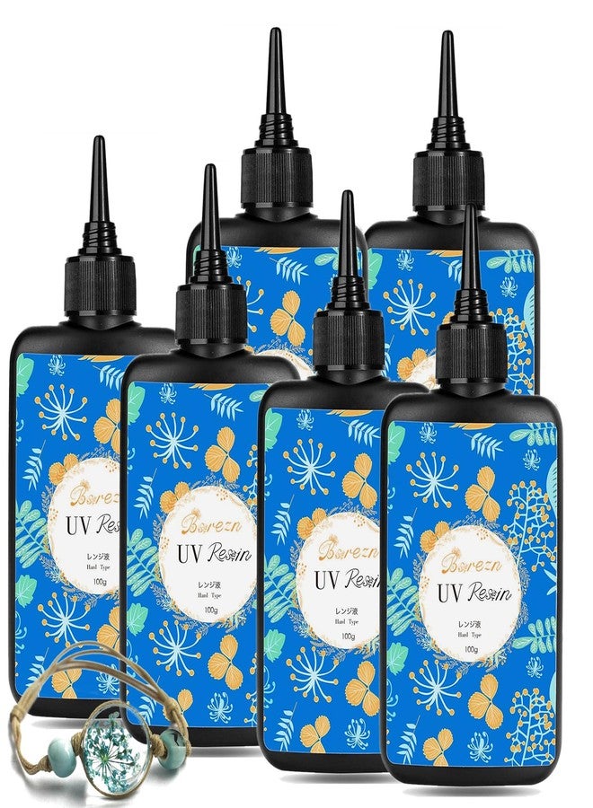 Bsrezn 600g UV Resin Hard, Crystal Clear Premixed UV Glue for Jewelry Making (100g x 6) - Image 1