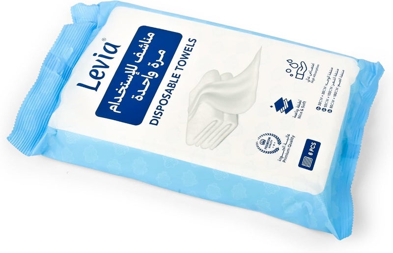 Disposable Towels 6-Pieces, White