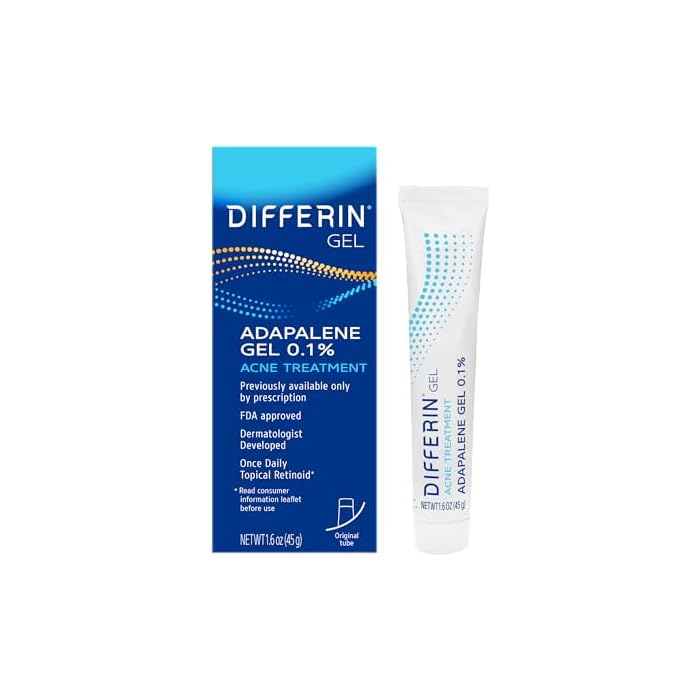 Differin 0.1% Adapalene Treatment Gel, 45g Tube
