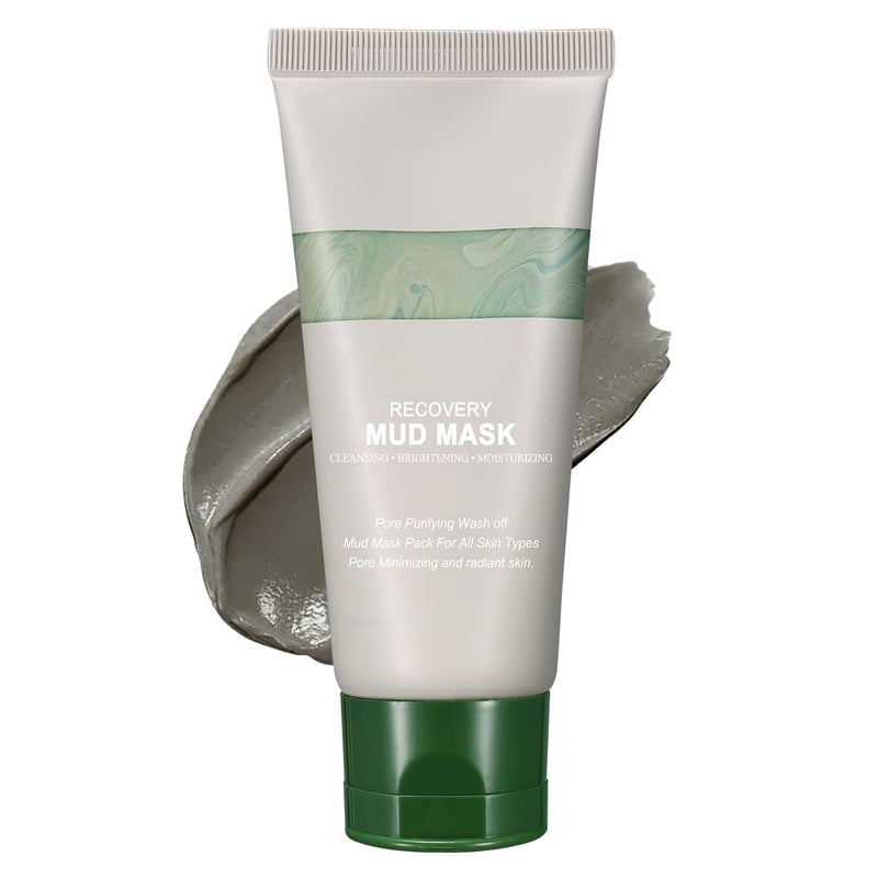 Recovery Mud Mask Relief Mud Mask for Face  Body Deep Cleansing  Hydrating Clay Mask Deep Pore Cleanser Oil Control Wash Off Body Mud
