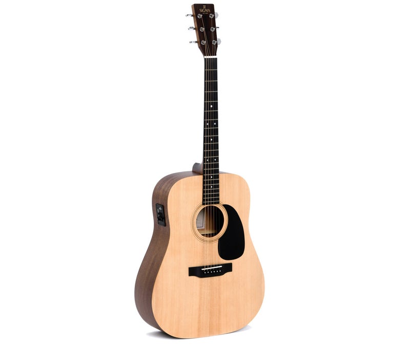 Sigma D-14 Fret Dreadnought Semi Acoustic Guitar - Natural - Image 2