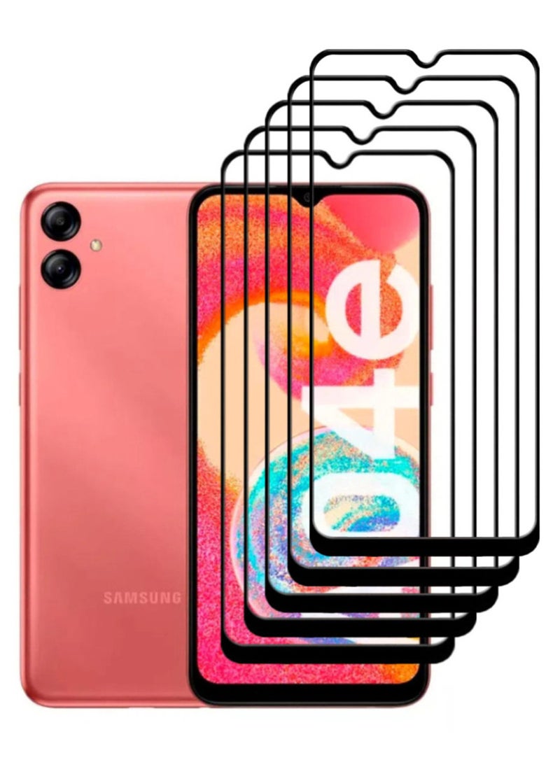 ACLIX 5 Pieces Antistatic ESD Dustproof Premium Quality High Definition Tempered Glass Screen Protector Designed For Samsung Galaxy A04e - Image 1