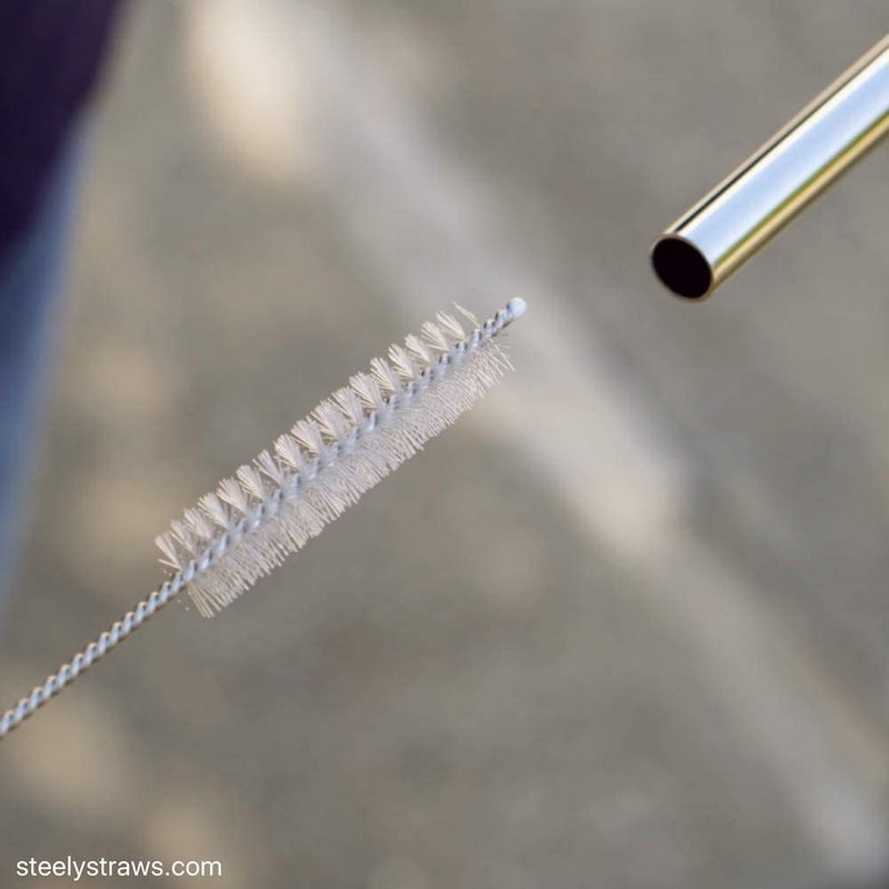 The Decor Wick The Decor WickEco Friendly Food Grade Reusable Stainless Steel Metal Long Drinking StrawsFits Simple Modern Tumbler Dishwasher SafeStrawPipe Cleaner Long Brush  - Image 3