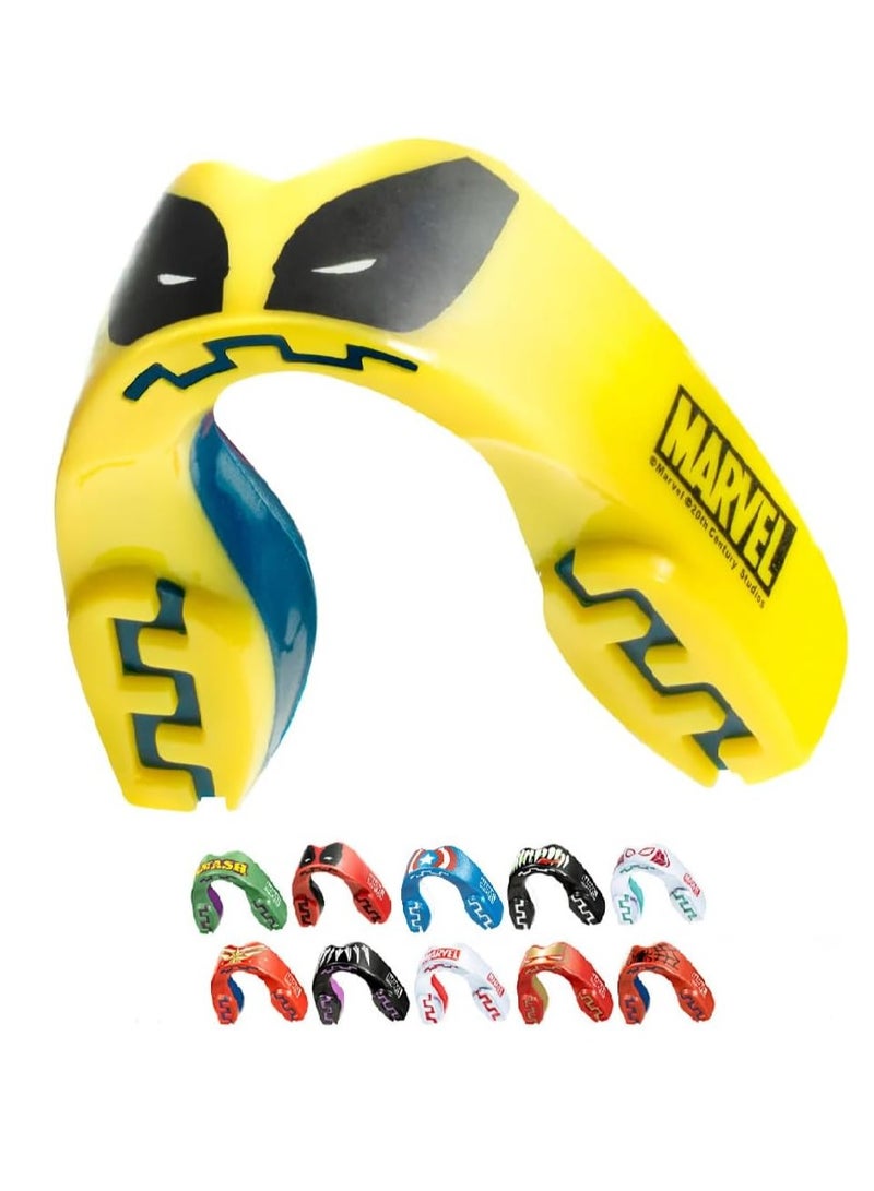 MARVEL Wolverine Sports Mouthguard Dual Layer Premium Protection Adult Gum Shield with Case for Boxing, MMA, Rugby, Martial Arts, Judo and All Contact Sports - Image 1