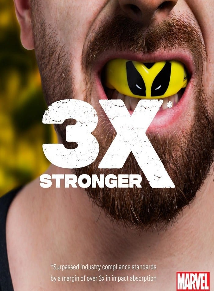 MARVEL Wolverine Sports Mouthguard Dual Layer Premium Protection Adult Gum Shield with Case for Boxing, MMA, Rugby, Martial Arts, Judo and All Contact Sports - Image 2