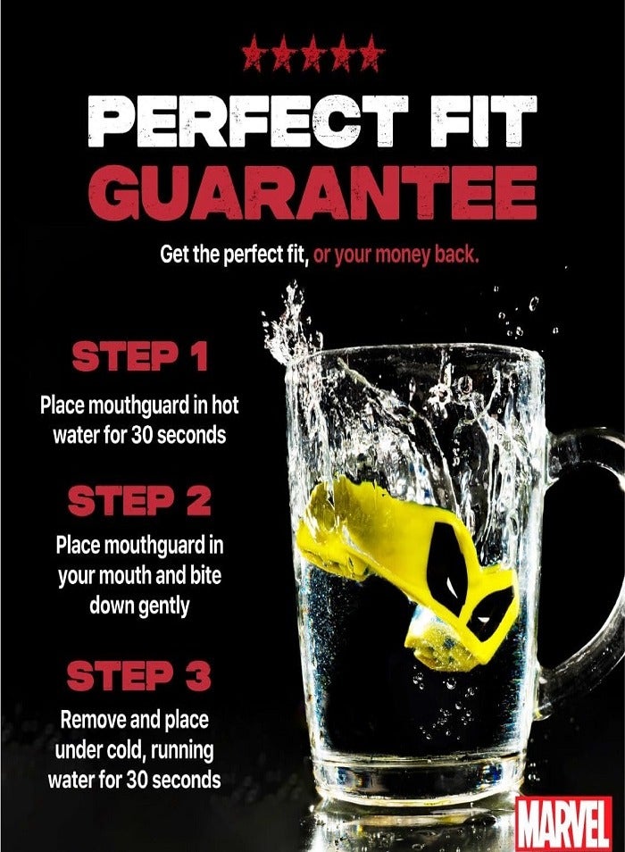 MARVEL Wolverine Sports Mouthguard Dual Layer Premium Protection Adult Gum Shield with Case for Boxing, MMA, Rugby, Martial Arts, Judo and All Contact Sports - Image 4